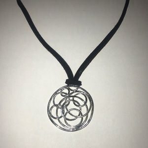 Silver and Black Necklace